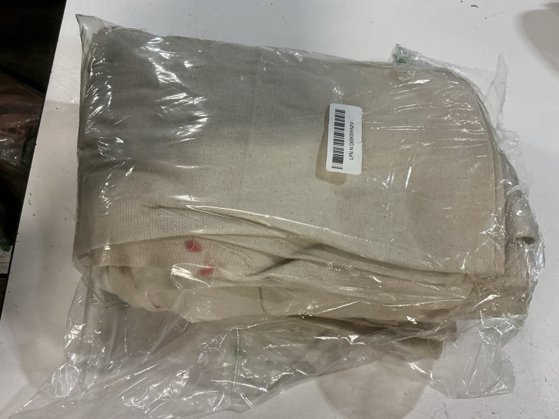 Condition photo showing As Is for simpli-magic canvas tote bags 15 pack 15 pack