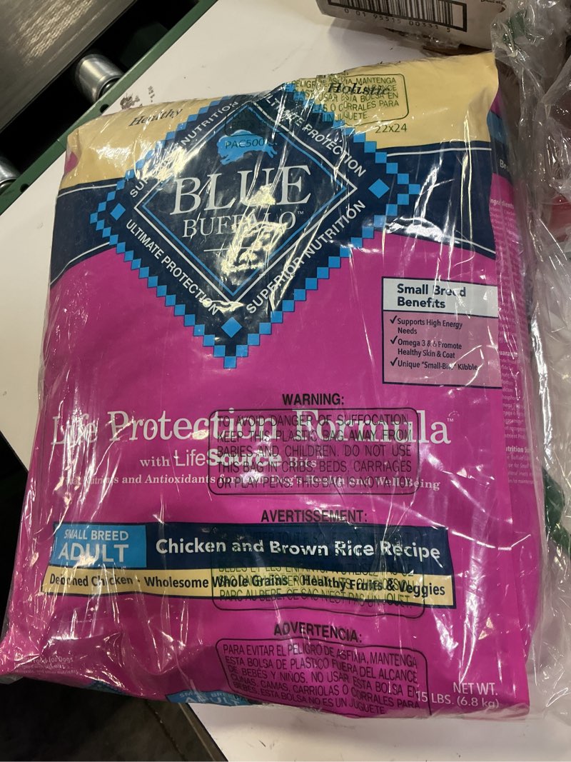 Condition photo showing Good Condition for (Best By 2027/May/20) Blue Buffalo Life Protection Formula Adult Small Breed Dry Dog Food, Supports High Energy Needs, Made with Natural Ingredients, Chicken & Brown Rice Recipe, 15-lb Bag Chicken & Brown Rice 15 Pound (Pack of 1)