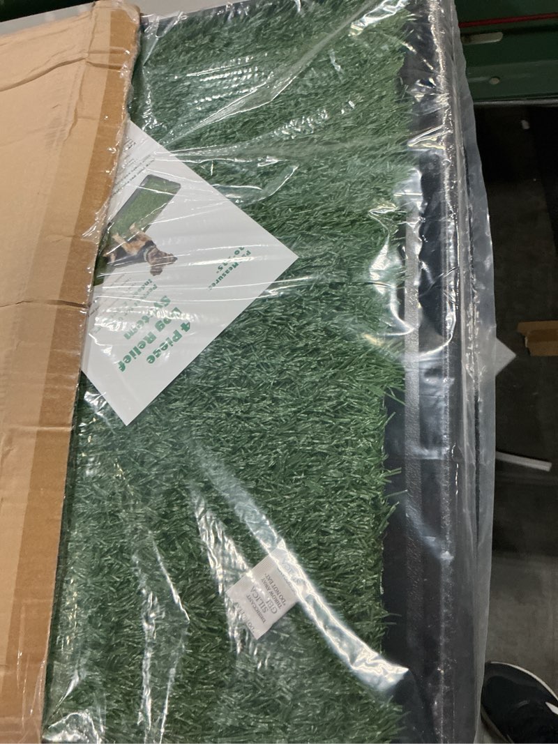 Condition photo showing New/Like New for artificial grass puppy pee pad for dogs and small pets - 20x25 reusable 4-layer training potty pad with tray - dog house and pet supplies by petmaker medium 4-layer system