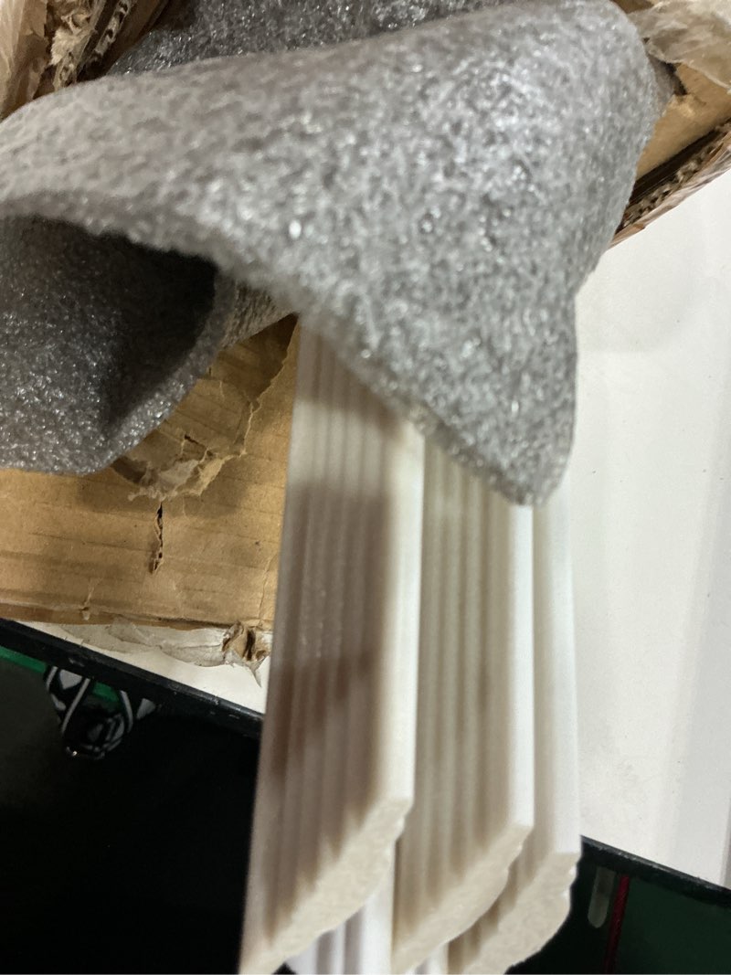 Condition photo showing Good Condition for wall molding kit for interior walls – pre-cut factory primed trim set for decorative panel look, accent walls, picture frame & wainscoting projects | 3 top 3 bottom frames