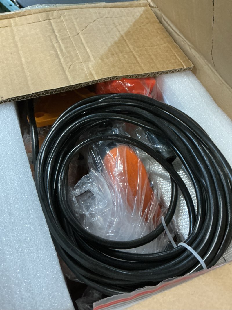Condition photo showing Good Condition for 3-in-1 electric hoist winch 1500w powerful portable 120v winch with 1100lbs loading capacity, 16 ft/min lift speed, 25ft lifting height – perfect for garages, warehouses, and factories 1100lb orange