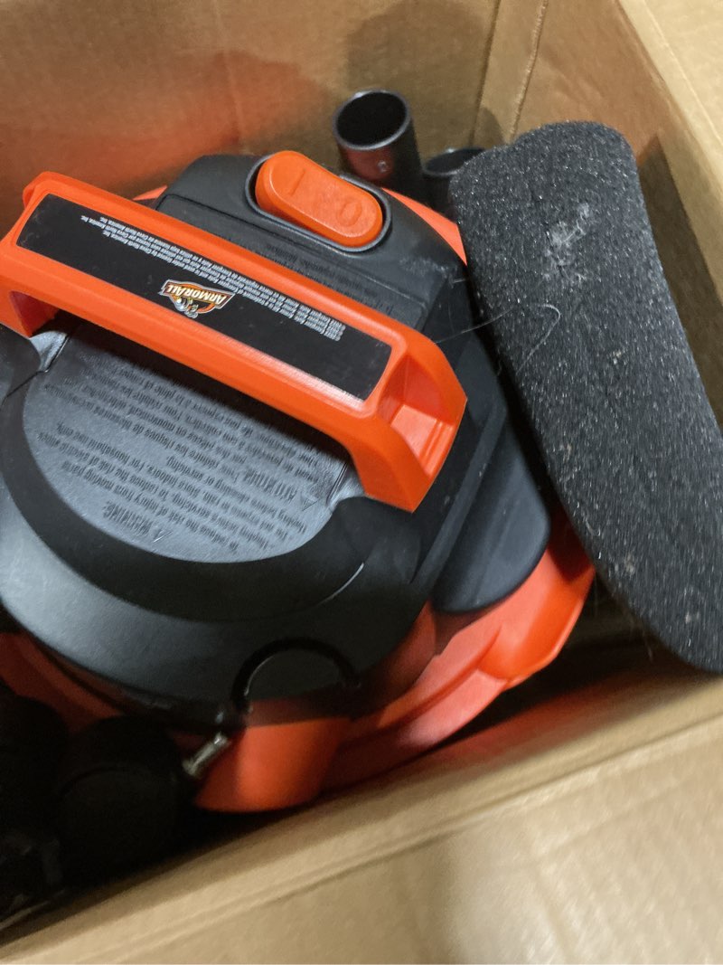Condition photo showing Good Condition for Armor All VO408S 0901 4 Gallon 3 Peak HP Stainless Steel Wet/Dry Vacuum, Orange 4-Gal