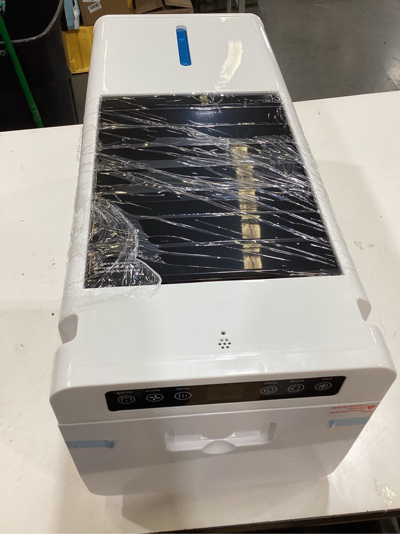 Condition photo showing Good Condition for portable air conditioners, 3 wind moodes, 12 wind speeds, xl water tank with 8 ice packs, wide oscillation, air conditioner portable swamp personal air conditioner room bedroom white
