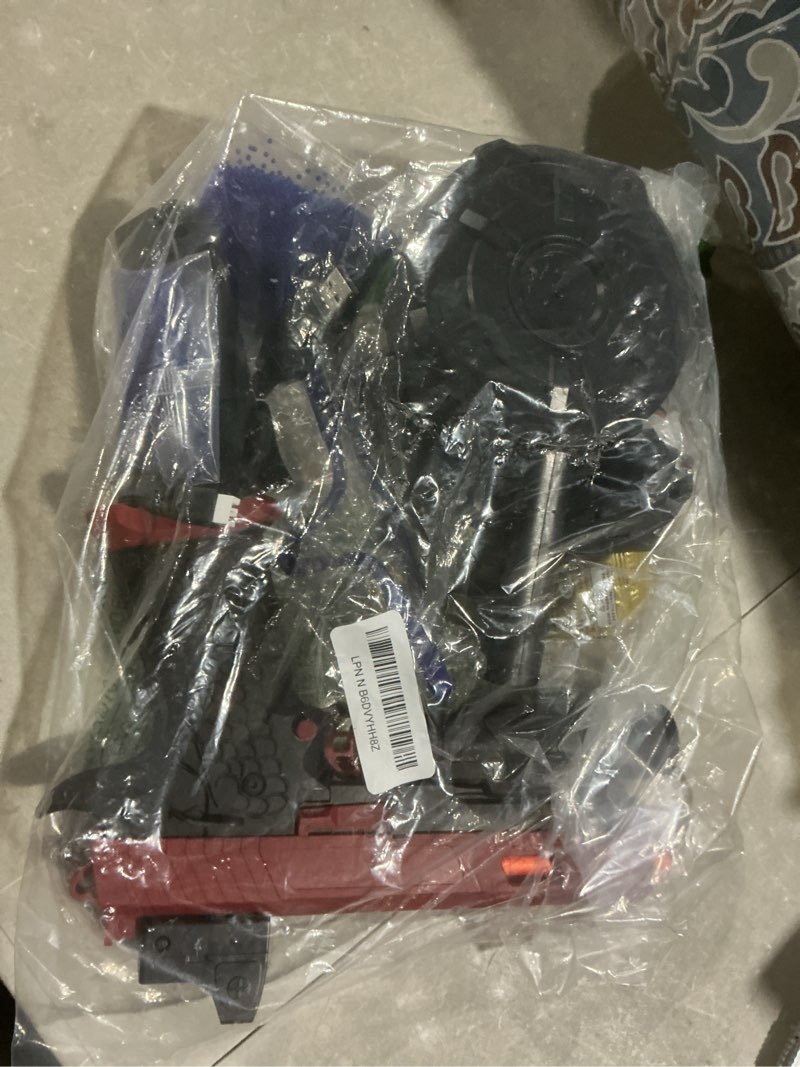 Condition photo showing As Is for gel toy,x5 gel christmas new year halloween toys with drum and goggles,outdoor games for ages 14 years old and up and adults,red