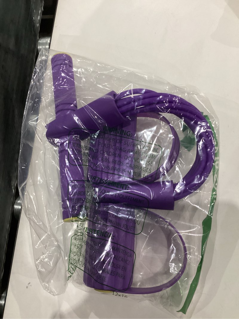 Condition photo showing Good Condition for Multifunctional Pedal Resistance Band, 8-Tube Stretch Band with Handle, Fitness Shaping Yoga Exercise Equipment, Natural Rubber Tension Rope, for Abdominal, Leg, Arm, Back Slimming Training Purple