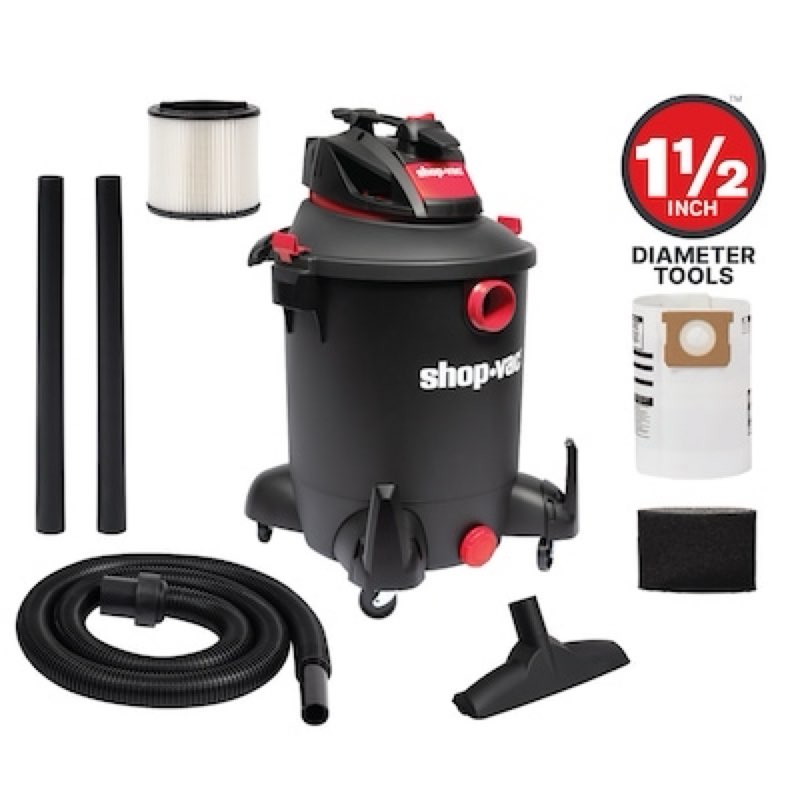 shop-vac 10-gallon 4.5 hp corded wet/dry shop vacuum with accessories included