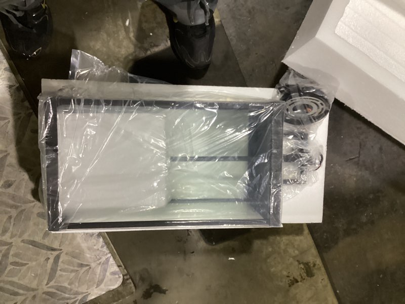 Condition photo showing New/Like New for Outdoor Pendant Light, 25'' Large Hanging Lights Lantern Light, Modern Outside Chandelier with Clear Glass, Exterior Gazebo Light for Patio, Porch, Yard, Garage 25 inch