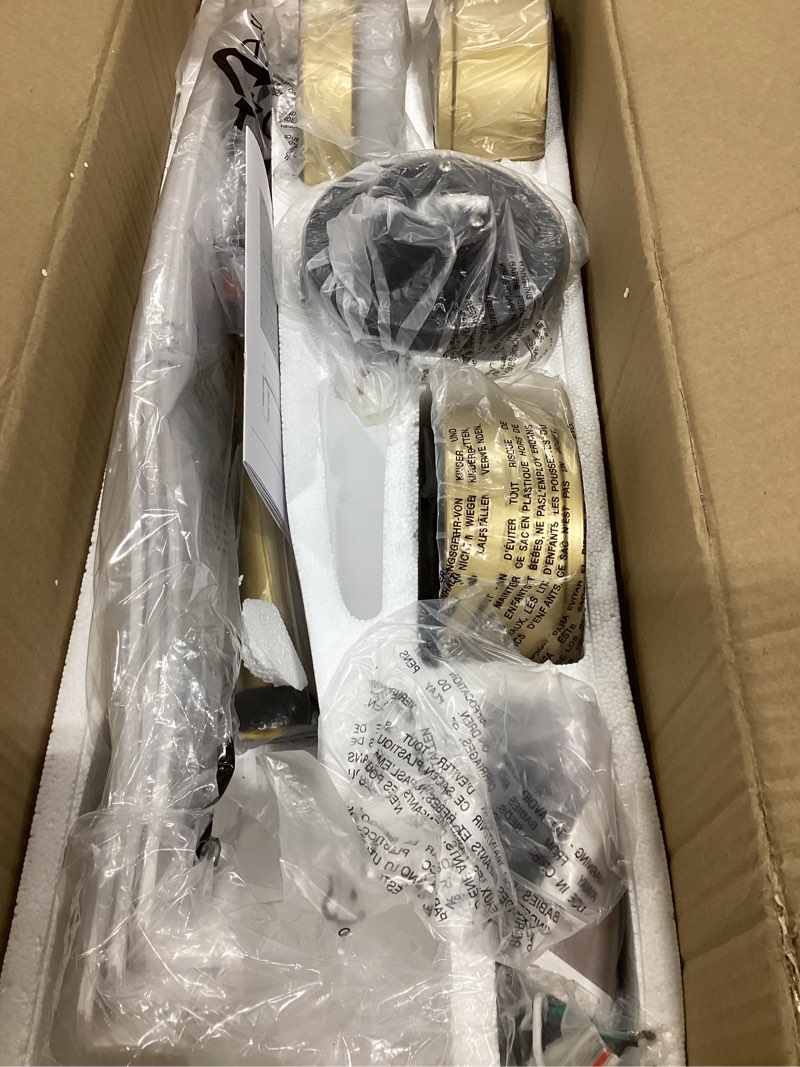 Condition photo showing New/Like New for 52 Inch Smart Ceiling Fans with Lights and Remote,Dimmable LED Light,Outdoor Indoor Gold White Ceiling Fan,Quiet DC Motor,High CFM 6 Speed,WIFI Alexa App Workable,for Modern Bedroom Living Room Patio