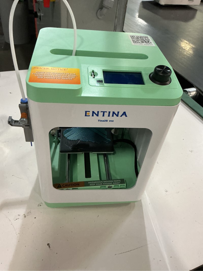 Condition photo showing As Is for entina tina2s 3d printers with wifi cloud printing, fully assembled with auto leveling, huge library, diy mini 3d printer for beginners and kids, high precision 3d printer for home, office & school