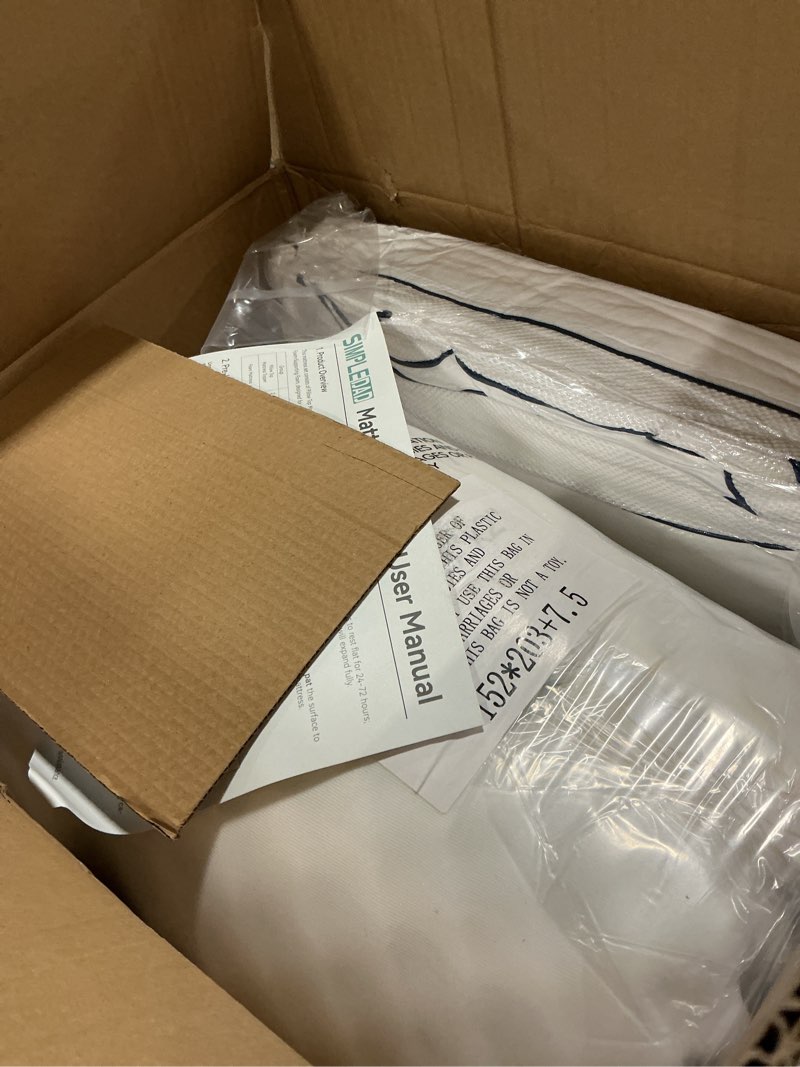 Condition photo showing New/Like New for queen mattress topper, 4.5 inch memory foam mattress topper for back pain & pressure relief - 2.5" cooling memory foam soft and supportive + 2" pillow top mattress pad cover, with 8-21" deep pocket white queen