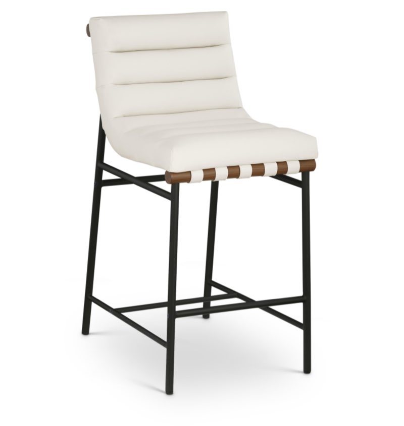 Burke Vegan Leather Upholstered Counter Stools