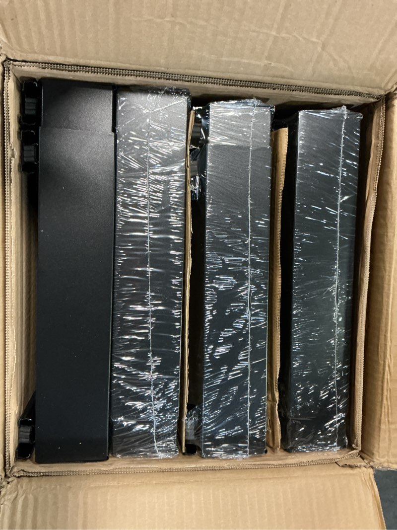 Condition photo showing As Is for 4 Pack Pull Out Cabinet Organizer 21" Deep,Full Extension 3 Slide Rails Slide Out Drawers With Raising Pad for Framed Cabinets,Expandable Width (12.3"-20.5"),No Drill Roll Out Shelves,Black Black 21"D x 12.3"-20.5"W(4Pack)