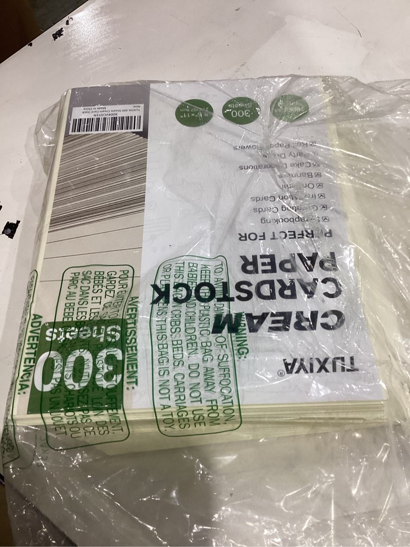 Condition photo showing Good Condition for tuxiya 300 sheets cream cardstock paper,8.5 x 11 inch cardstock paper,180 gsm/65 lb card stock printer paper for art,invitations,diy cards,watercolor & craft projects cream 300p