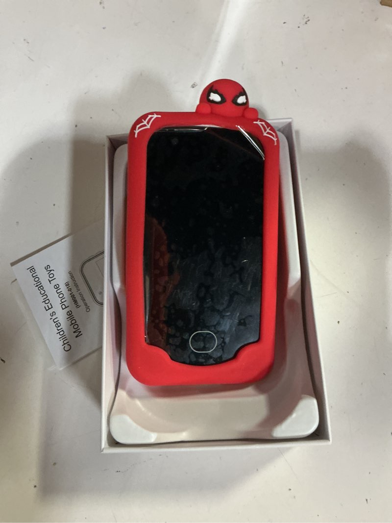 Condition photo showing Good Condition for kids smart phone, spider toys phone for boys 3 4 5 6 7 8 years old, dual camera, 3.5'' touchscreen kid phones, educational toy for toddler kids christmas birthday gifts, abc learning, habit tracker spi-bl