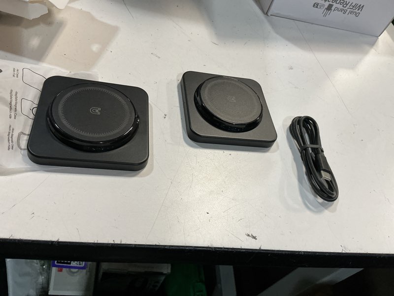 Condition photo showing New/Like New for magnetic wireless charger, [2 pack] 15w foldable fast charging stand for iphone 17/16/15/14/13/12 series/airpods 3/2/pro 2/3, samsung wireless charger station for galaxy s25 ultra/s24/s23/s22/s21/s20 black