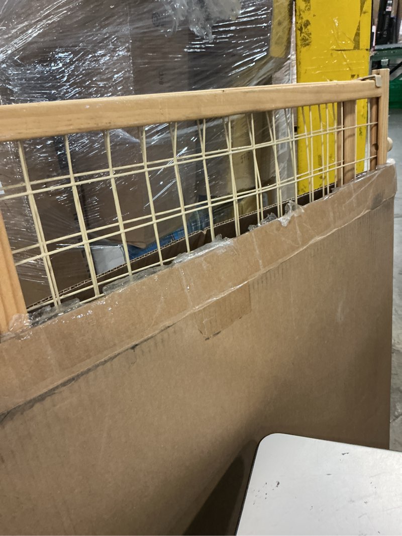 Condition photo showing Good Condition for toddleroo by north states - diamond mesh wooden baby gate: pressure mounted baby gate for doorways - adjustable 26.5 to 42 inches wide - 23 inches tall