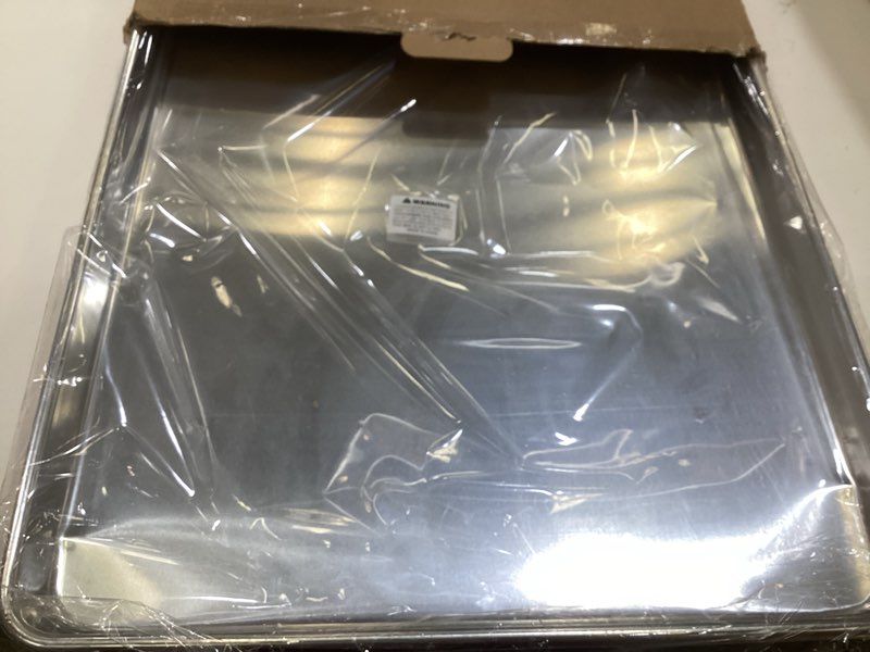 Condition photo showing As Is for nordic ware naturals half sheet - usa made aluminum commercial quality sheet pan for baking or roasting, encapsulated galvanized steel rim prevents warping, 1-pack