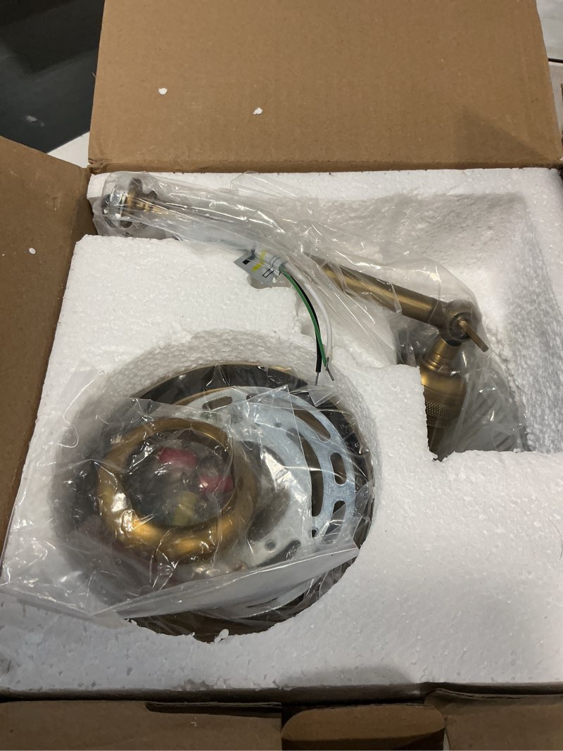 Condition photo showing New/Like New for yosoan antique brass indoor wall sconce, 1-light modern vanity light vintage industrial single lamp hardwired clear striped bowl glass shade for living room kitchen bedroom home decor(antique)