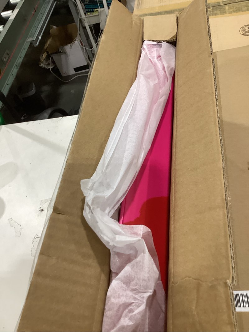 Condition photo showing New/Like New for melamine serving tray with handles, chip and break resistant, durable and kid-friendly food tray for indoor and outdoor, dishwasher safe (fuchsia/red) orange/salmon