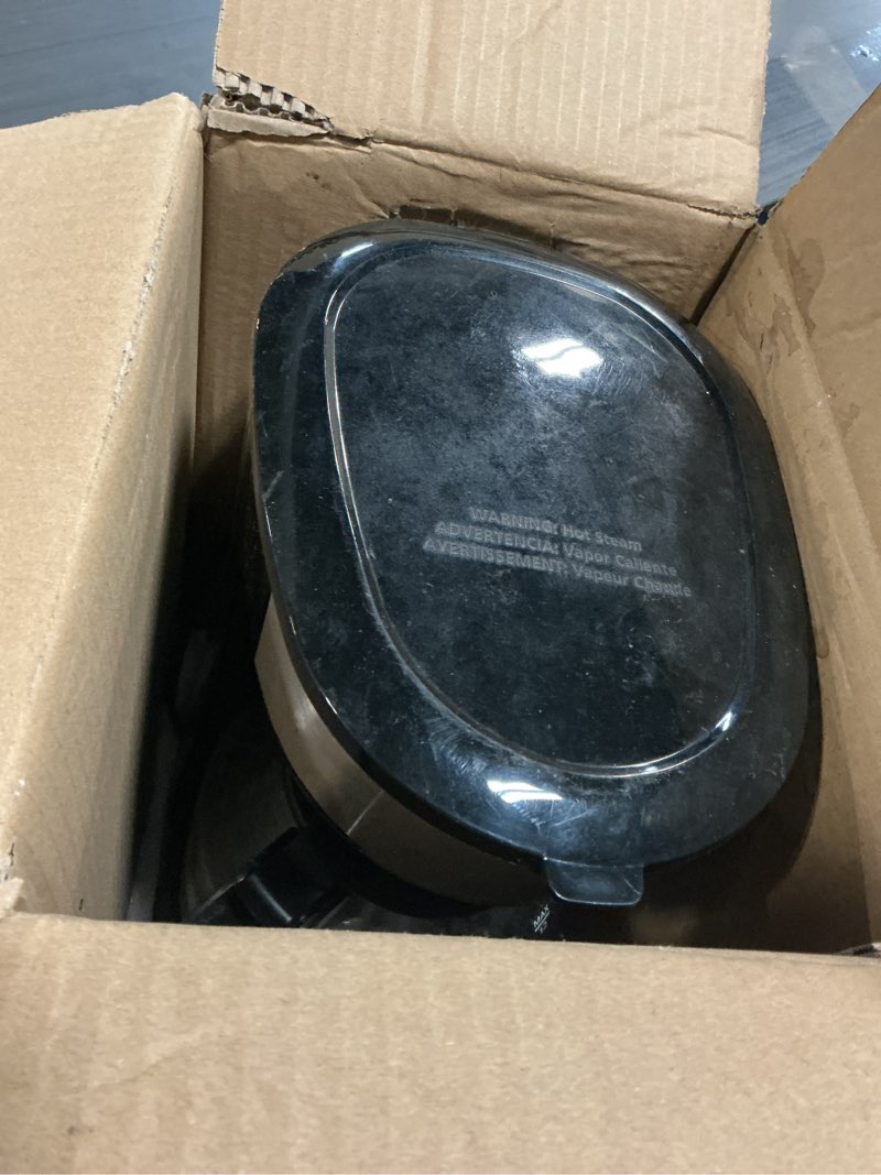 Condition photo showing As Is for Amazon Basics Coffee Makers, 12-Cup Coffee Machines with Reusable Filter, Coffee Pots, Black & Stainless Steel 12-Cup Non-Programmable - Conventional Design