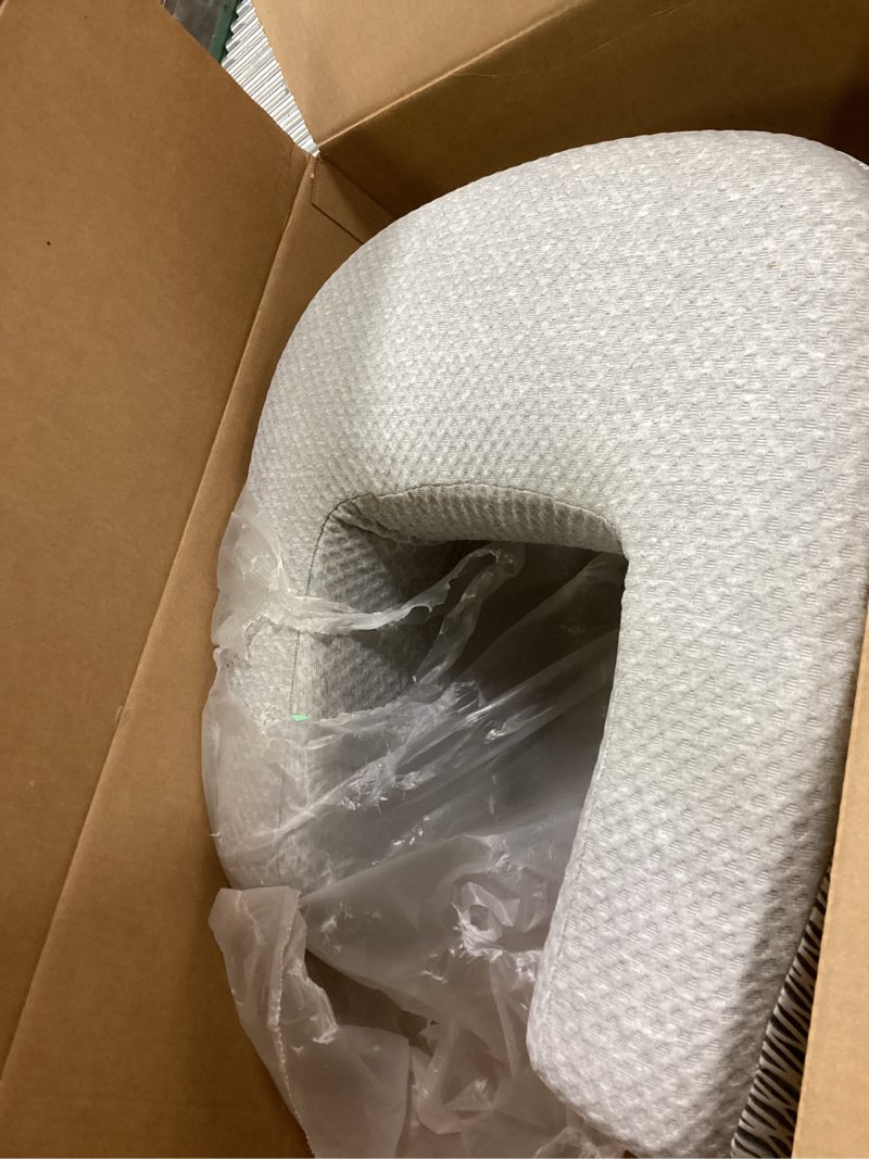 Condition photo showing New/Like New for Reading Pillow for Lap, Extra Large Arm Rest Pillow for Adult, Memory Foam Lap Desk Pillow for Reading, Working, Crocheting, Playing Steam Deck Switch or Sitting in Bed Couch(Ash Grey) Reading Pillow - Large