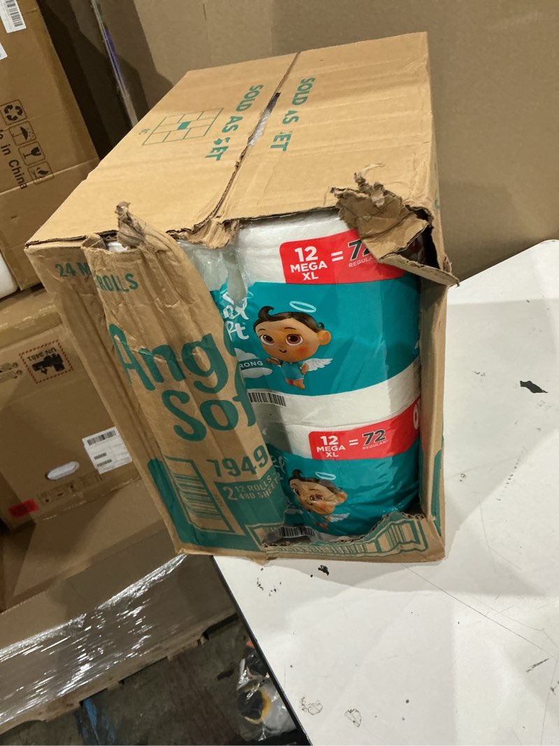 Condition photo showing New/Like New for angel soft toilet paper, 48 mega rolls = 192 regular rolls, soft and strong toilet tissue mega 320 sheet (pack of 48)