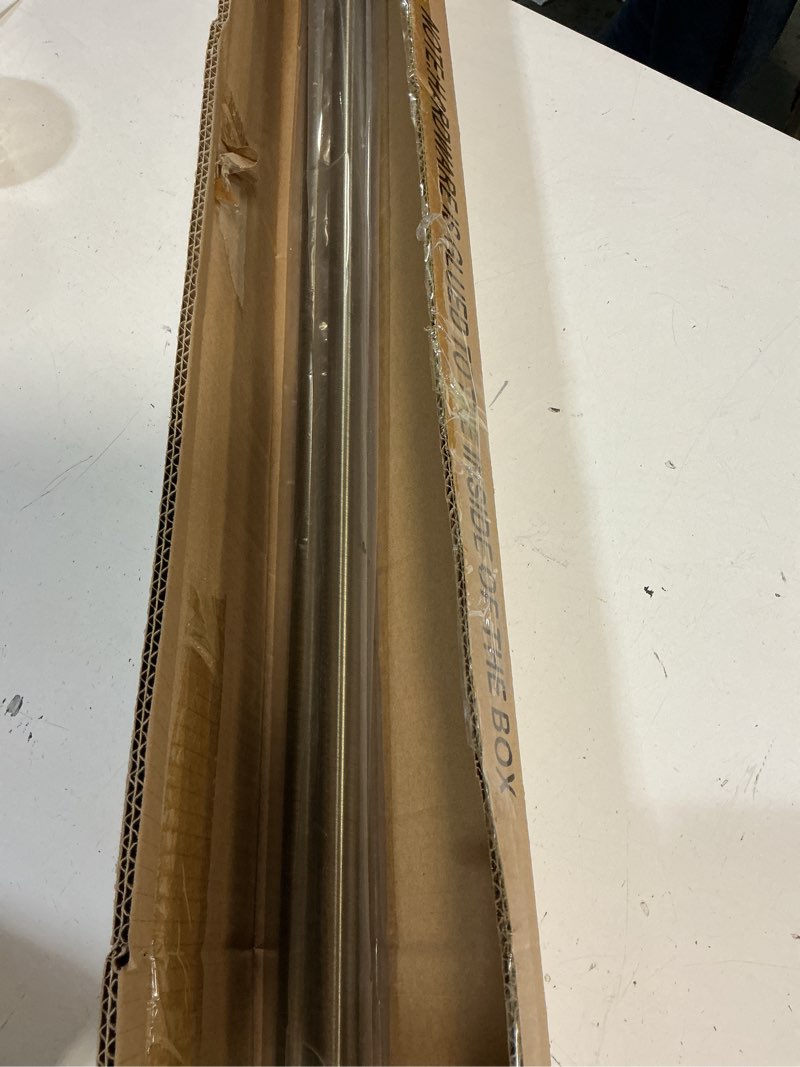 Condition photo showing New/Like New for antique bronze disc curtain rods, 84-144 inches window curtain rod,adjustable room darkening drapery rod with aluminum finials and brackets,wrap around design 84-144" antique bronze