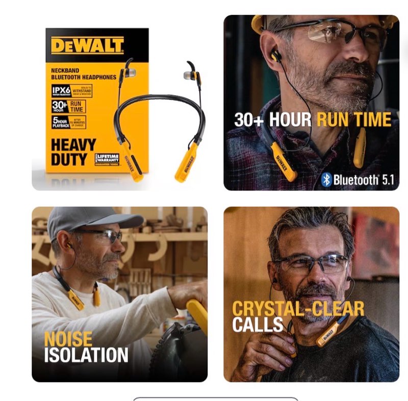 dewalt earbud wireless headphones