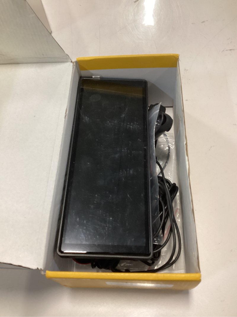 Condition photo showing As Is for Portable Apple Carplay Screen, 10’’ Car Stereo Wireless Car Play & Android Auto Touch Screen, 4K Dash Cam, 1080P Backup Camera, Mirror Link/Voice Control/Music Play/GPS Navigation