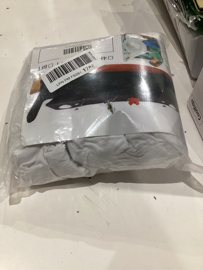 Condition photo showing As Is for Obstal 4Ft Stretch Spandex Table Cover for Standard Folding Tables - 2 Pack Universal Rectangular Fitted Tablecloth for Party, Banquet, Events, Trade Show (White, 48L x 24W x 30H Inches) White 4 Ft | 2 Pack