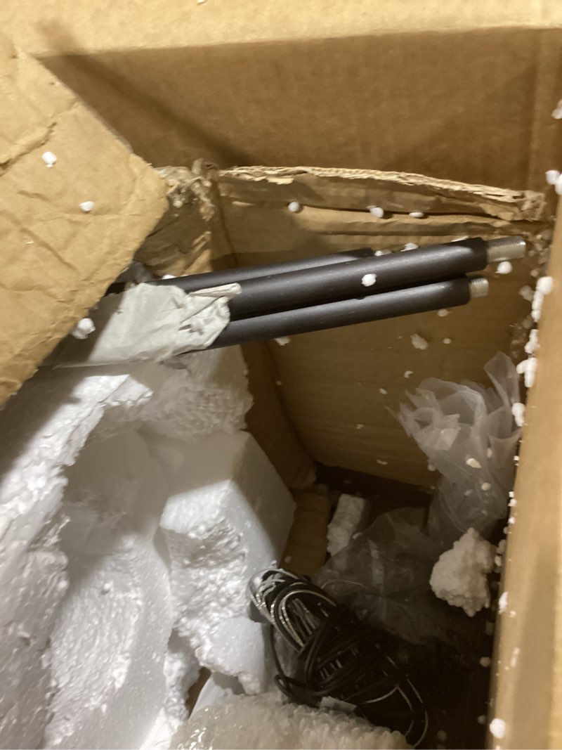 Condition photo showing Good Condition for Progress Lighting Rushton Collection 1-Light Graphite Clear Glass Industrial Hanging Pendant Light