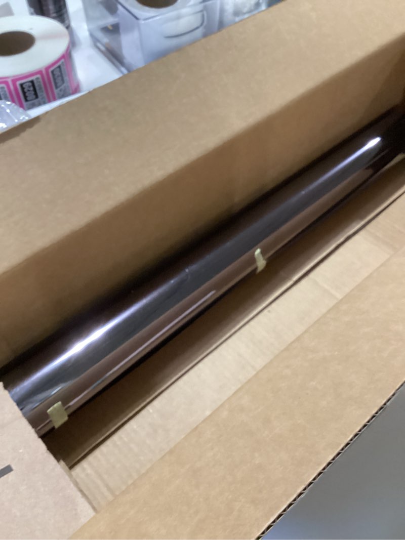 Condition photo showing Good Condition for Coavas One Way Privacy Window Film, Sun Blocking Reflective Window Film See Out Not in, Heat Control Window Tint for Home, Anti UV Static Cling for Windows Office Door (Black, 23.6 Inch X 6.5 Feet) Black-silver 23.6 x 78.7 Inch