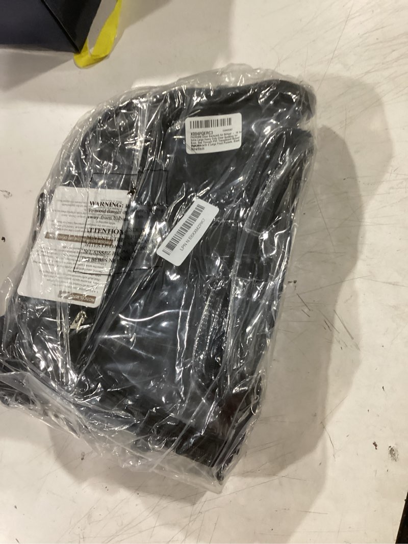 Condition photo showing Good Condition for packism clear backpack for school - 18 inch extra large heavy duty clear bookbag for boys, see through pvc transparent school backpack with 2 large front pockets, black (age 12+) active black standard series (2 front pockets)