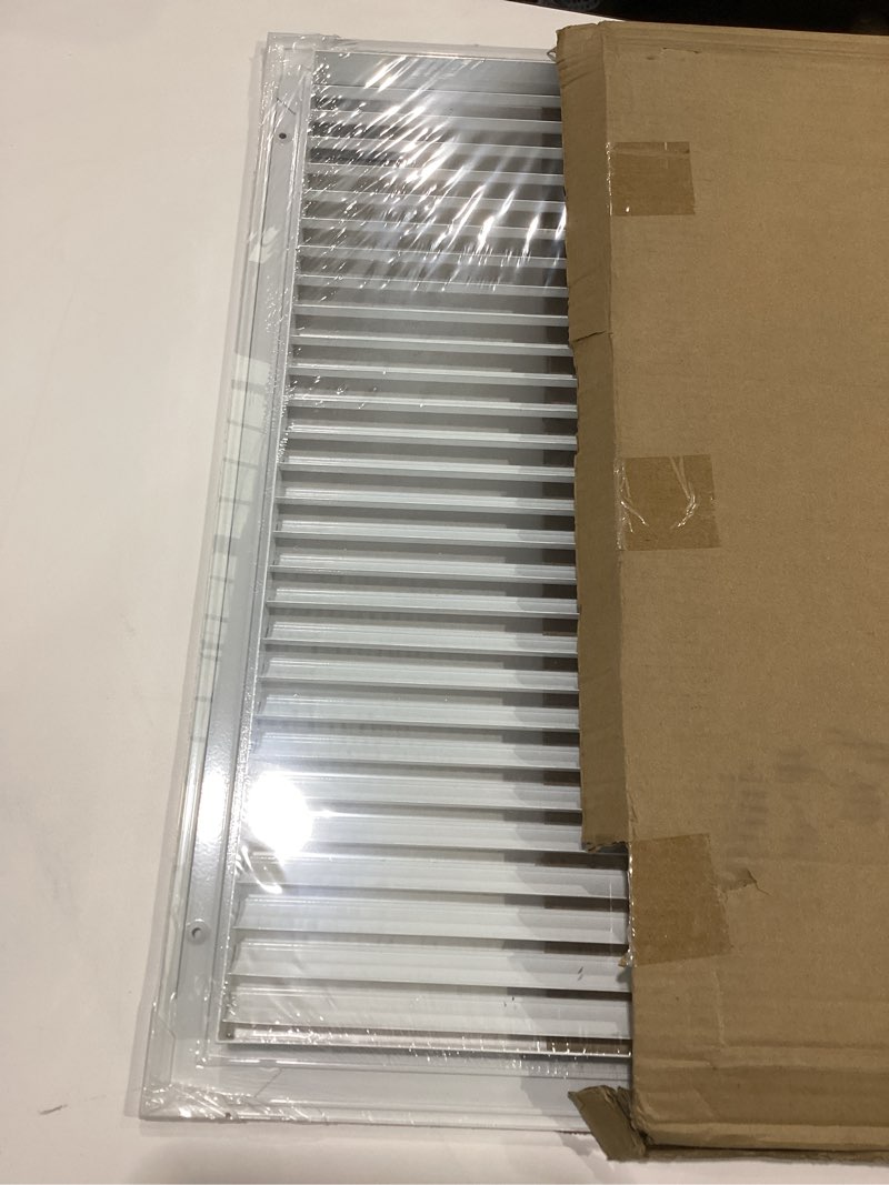 Condition photo showing New/Like New for HVAC Premium 22" X 22" Aluminum Return Grille - Easy Air Flow - Linear Bar Grilles [Outer Dimensions: 23.875 X 23.875] 22 X 22