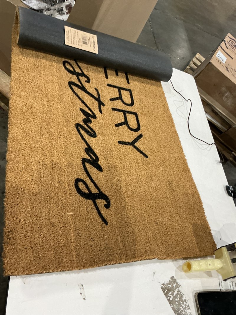 Condition photo showing Good Condition for natural 24 in. x 48 in. coir and vinyl door mat