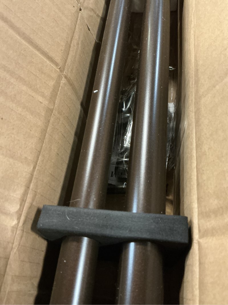 Condition photo showing Good Condition for Iron Curtain Rods, 36-72'' Decorative Window Curtain Rod 1-Inch Diameter with Modern Design Floral Carved Ball Finials, Drapery Curtain Pole Extends from 36 to 72 Inches,Floral Antique Bronze Floral Antique Bronze 36-72\"