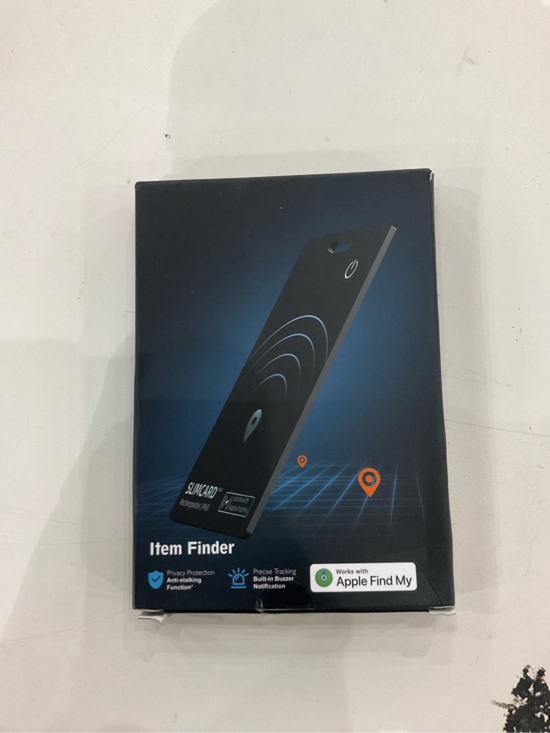 Bluetooth Wallet Tracker Card-1 Pack, 0.07 in Thin Rechargeable Wallet Finder Card Works with Apple 