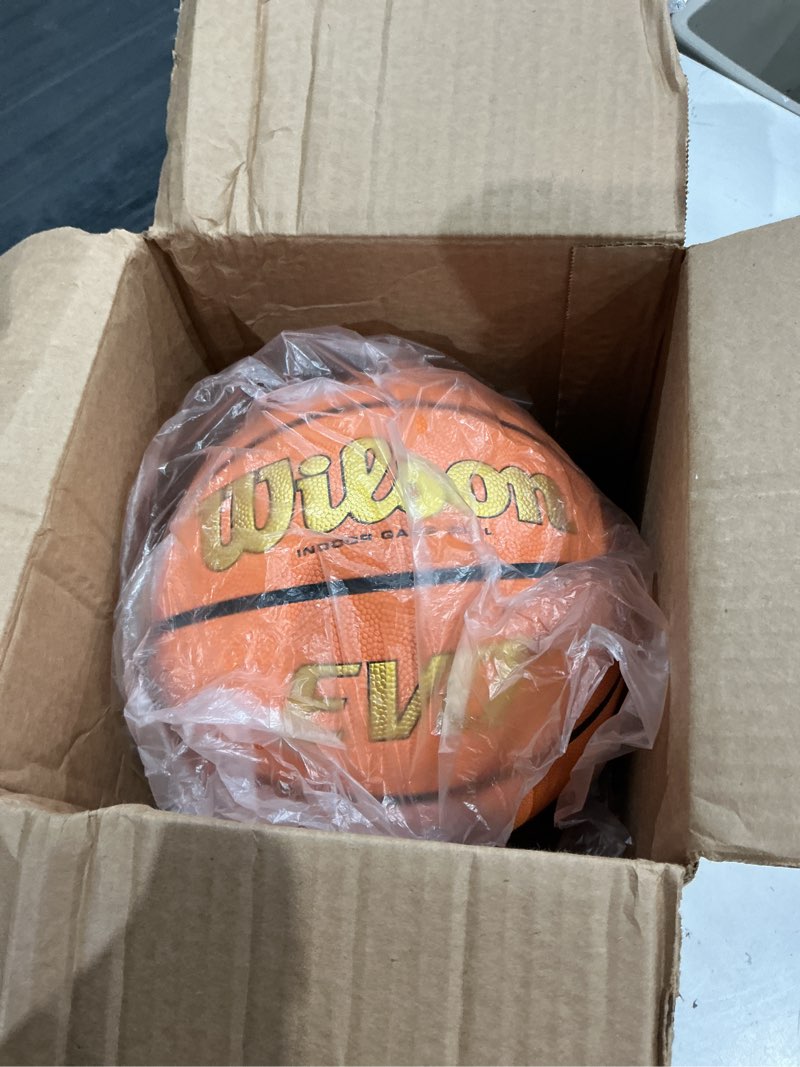 Condition photo showing Good Condition for wilson ncaa evo nxt official indoor game basketballs - sizes 6 and 7 gold/orange size 6 - 28.5"