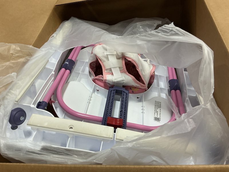 Condition photo showing As Is for Smart Steps Trend Activity Walker with Removeable Toy Bar, Multi-Directional Front Wheels, Tray, Adjustable Height and Flat Fold Frame for Storage, Ages 6 Months +, Emily Pink