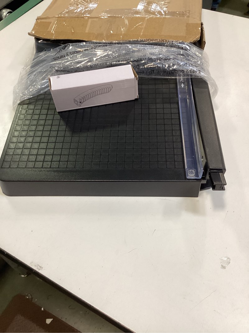 Condition photo showing Good Condition for Amazon Basics Paper Trimmer Cutter for Office and Crafts, Heavy-Duty, Portable Paper Slicer, 15-Inch, 10-Sheet Cardstock 15"