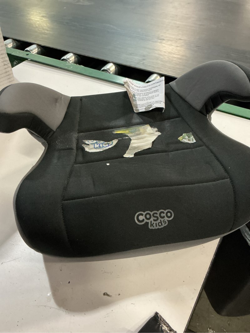 Condition photo showing As Is for cosco kids rise lx booster car seat, fossil black