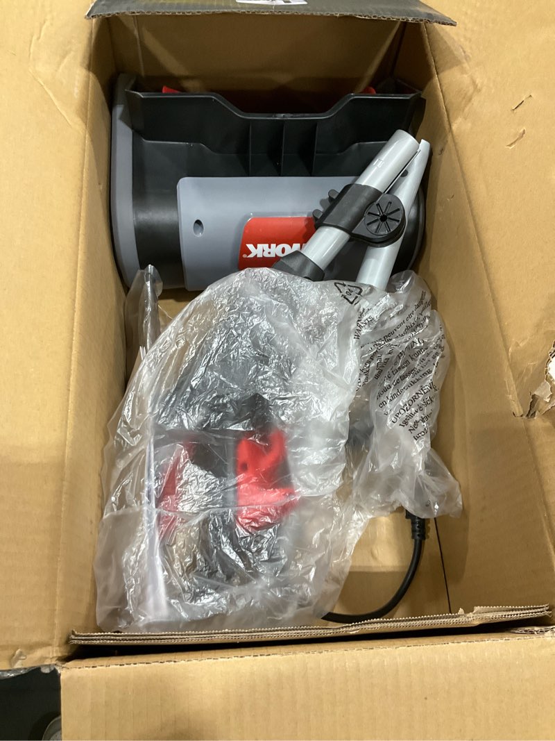 Condition photo showing Good Condition for EWORK Corded Snow Shovel 11-Inch 1200W 10A Powerful Electric Snow Shovels, 6-Inch Clearing Depth, 23-Foot Max Throw Distance, Power Snow Blower for Driveway, Steps, Sidewalk, Porch