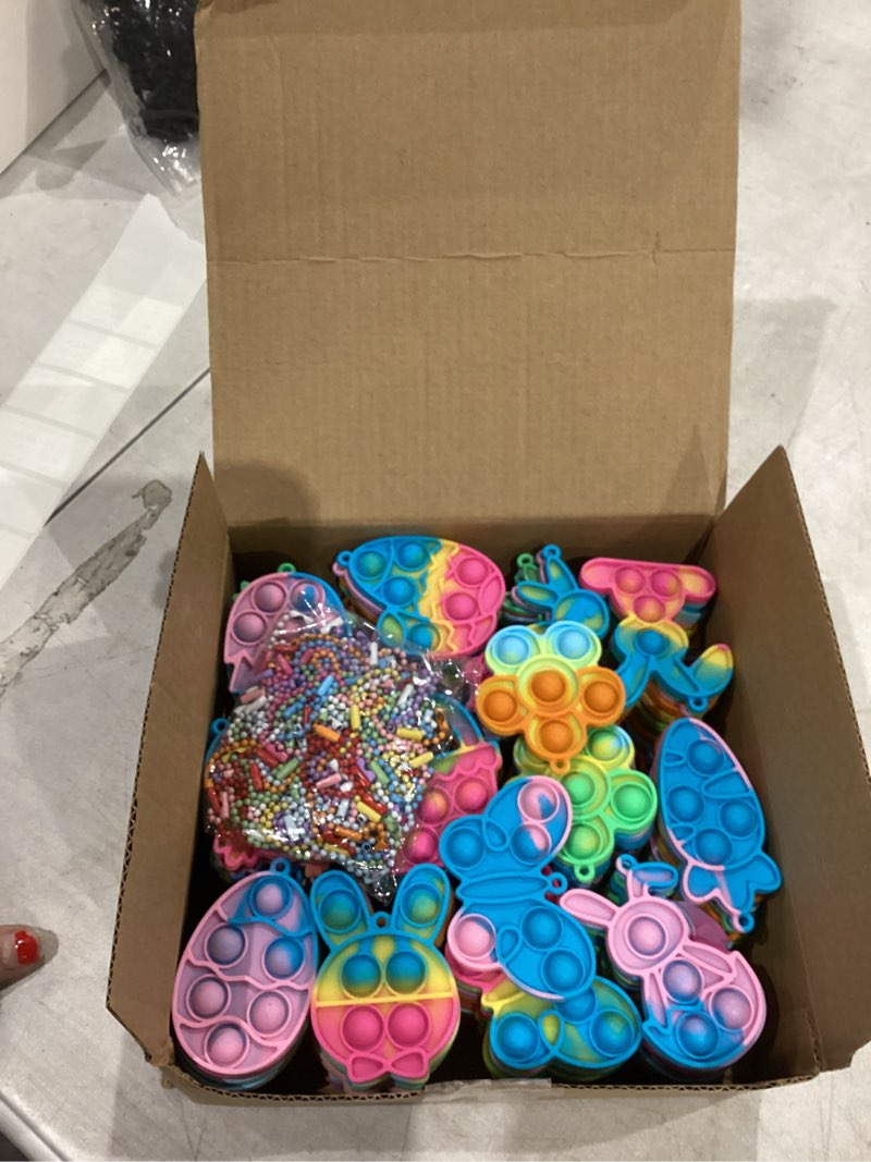 Condition photo showing New/Like New for 120Pcs Easter Party Favors for Kids,Easter Egg Fillers Basket Stuffers,Fidget Toys Bulk Its Birthday Gifts for Toddlers Adult,Classroom Prizes Box,Goodie Bag Stuffer,Treasure Chest Toy,Bubbles Poppers