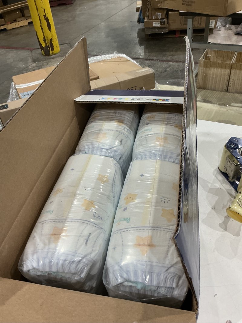 Condition photo showing New/Like New for pampers zzz overnight diapers, size 4 (22-37 lbs), 104 count, nighttime protection disposable baby diaper, night time leak and skin protection size 4 104