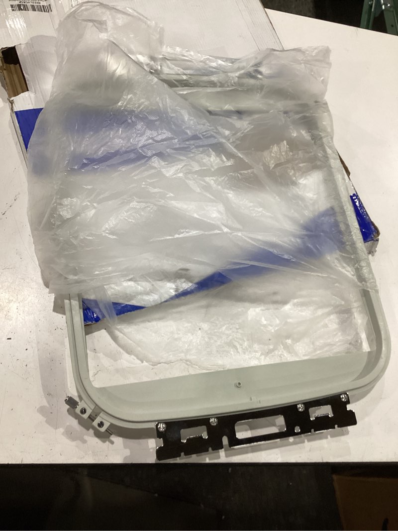Condition photo showing Good Condition for sew tech embroidery hoop for brother, 14x14in 360x360mm prpjf360 frame | fits pr1060w pr1050x pr1055x pr600 pr650e pr1000e brother; baby lock venture2 valiant venture embroidery machine