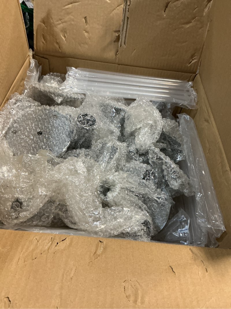 Condition photo showing As Is for 8 Leg Carport Kits?Slant Roof Canopy Fitting Kit with 1-3/8" ID, Galvanized Steel Carport Connectors, shed Frame kit DIY Project