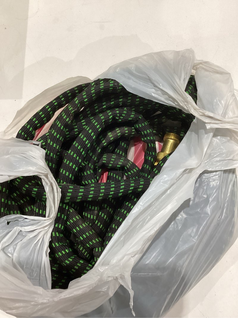 Condition photo showing As Is for flex-able hose xtreme 1-in x 100-ft kink free woven green hose
