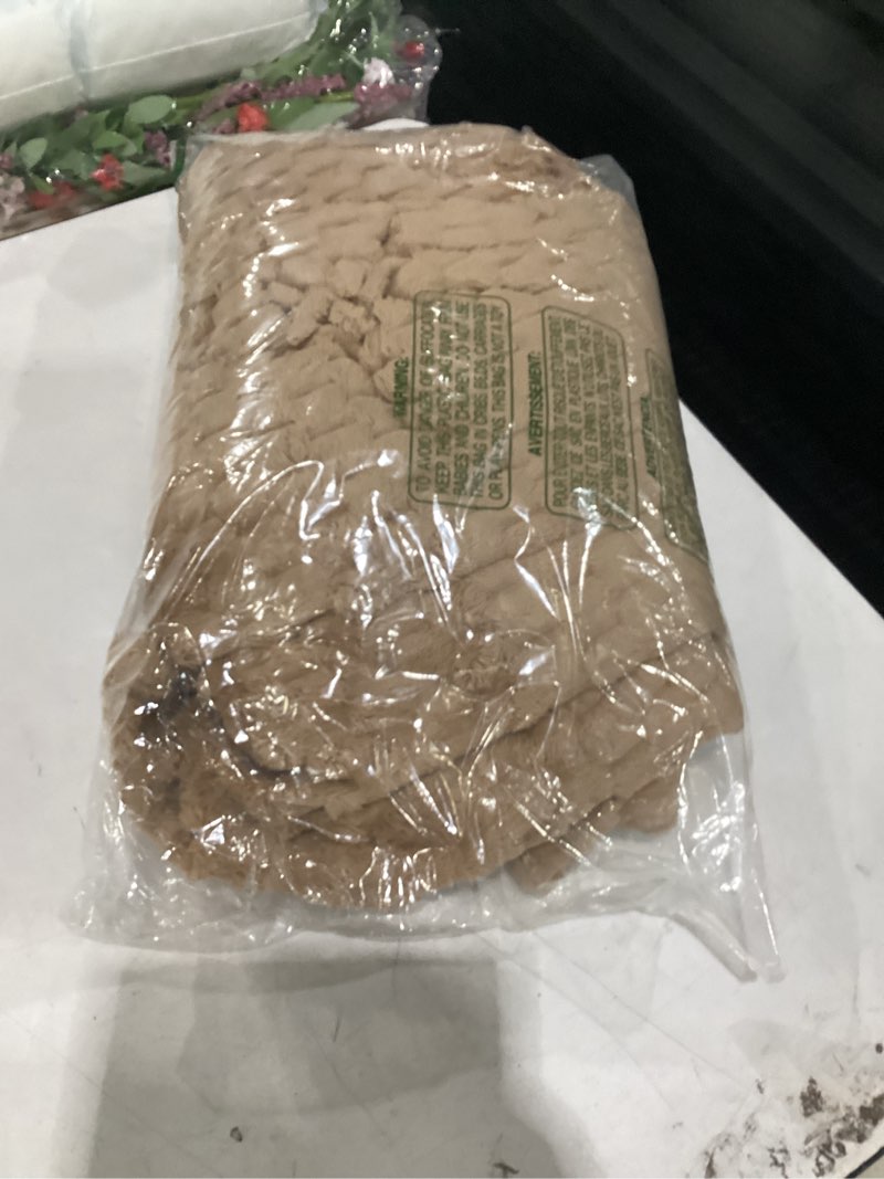 Condition photo showing As Is for throw blanket 
