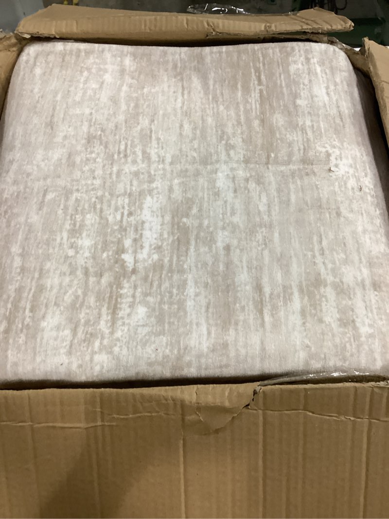Condition photo showing Good Condition for rugsreal 8x10 washable rug for living room non-slip modern abstract area rug stain resistant large bedroom rug contemporary accent throw floor carpet solid rug for dining room home decor, beige beige 8' x 10' (rectangular)