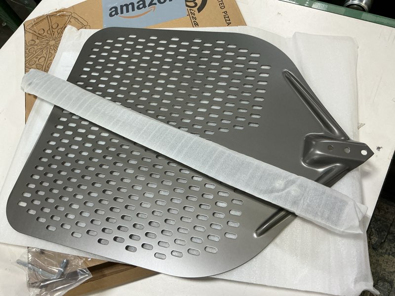 Condition photo showing Good Condition for Perforated Pizza Peel, 16" Aluminium Pizza Paddle, Large Pizza peel for Baking Homemade Pizza Bread